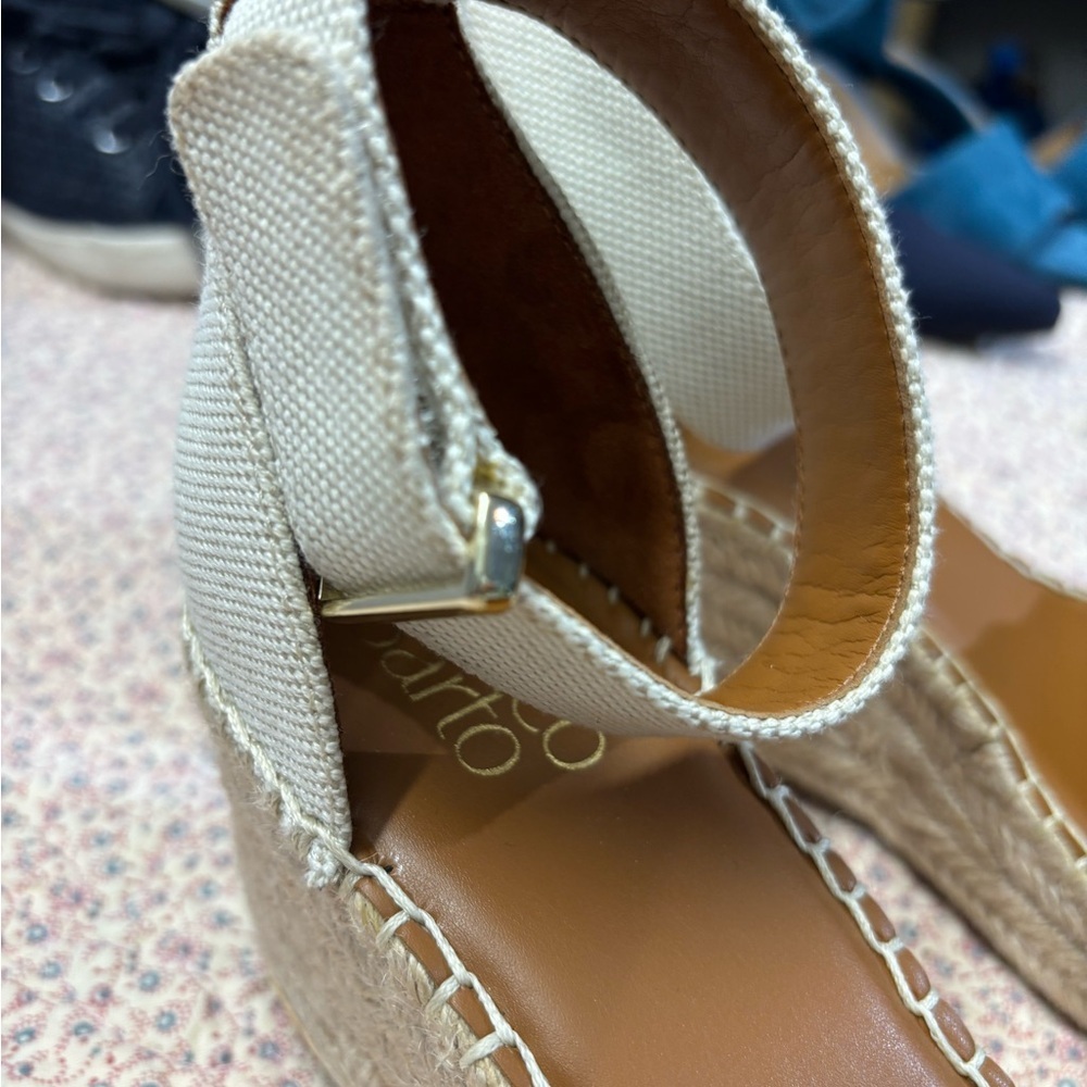 Franco Sarto Cream Wedge Sandals - Picture 7 of 7